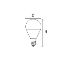 DURALAMP® DECO LED UP Kugel - 5,3W/3000K | 470lm | 240° | E14 | 220-240V | Warmweiß