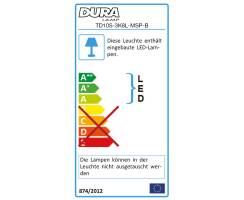 DURALAMP® DURA TL - LED 3 Phasen Strahler - schwarz RA85 - 10W/3000K  | 855lm | 24° | IP20