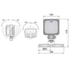 LED Arbeitsscheinwerfer DT-Stecker  | MAXI-BEAM | 2000lm | IP68 | 9 - 32 V | Breitstrahlend