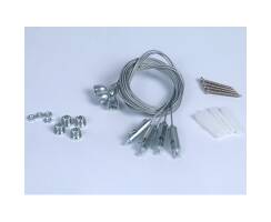 DURALAMP SLIMFLUX Q4 | Seilabhängung für die abgehängte Montage | 4 Stück Seil inkl. Dübel | 1500mm Detailbild 0