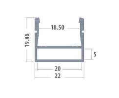 DURALAMP LED Profil Universal PRAP-U | Profil 2m | inkl....