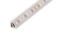 DURALAMP LED Profil P01F | Aufbau | Eckprofil | 3m | 10x10mm | Aluminium | inkl. Abdeckung opal PMMA Detailbild 0
