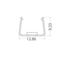 DURALAMP® LED Profil P01A | Befestigungsclips | 4 Stück | Metall
