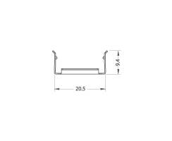 DURALAMP® LED Profil P03B | Befestigungsclips | 6 Stück | Metall