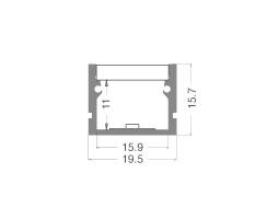 DURALAMP LED Profil P03B | Aufbau | 3m | 19.5x15.7mm |...