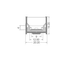 DURALAMP® LED Profil P03E | Bodeneinbau | 3m |...