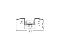 DURALAMP LED Profil P08D | Endkappen 6 St&uuml;ck | 3 mit...