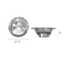 DURALAMP® DURA BEAM - LED 3 Phasen Strahler | Lichtlenkung CUT Off - Spot | schwarz | Dm 80mm | 5 Stück