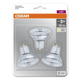 Osram LED Base PAR16 3,6-50W/827 GU10 36° 350lm neutralweiß nicht dimmbar 3er Blister