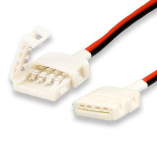 LINEAR TEC Clip-Verbinder mit Kabel für 2-pol. IP20 Flexstripes mit Breite 10mm, Pitch-Abstand >12mm