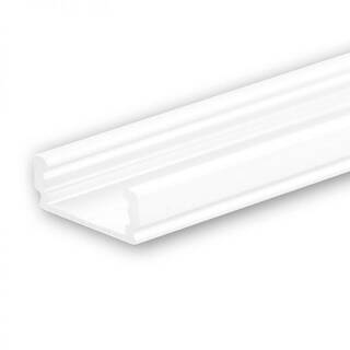 LINEAR TEC LED Aufbauprofil SURF12 FLAT Aluminium pulverbeschichtet weiß RAL 9010, 200cm