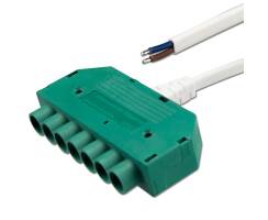 LINEAR TEC Mini-Plug 6-fach Verteiler female, 1m, 2x0.75,...