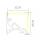 BILTON Abdeckung WX | satiniert | L-Form 2000mm 180x180° 73% 32,5x32,5mm Detailbild 1