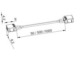 BILTON 2-poliger Connector mit 1000mm Verbindungsleitung...