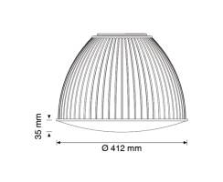 DURALAMP® HIGH BAY PRO Hallenstrahler | Aluminium Abdeckung für Reflektor | 65°