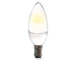 DURALAMP DECO LED PRISMA CANDLE - DIMMABLE - 5,5W/2200K | 390lm | B15d | 220-240V | Relax White | DIMMBAR Detailbild 0