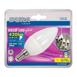 DURALAMP KERZE LED (blister) - 6W/3000K E14 Detailbild 0