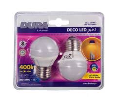DURALAMP LED PLUS Kugel (blister 2 pcs) - 5W/3000K E27...