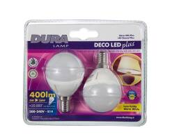 DURALAMP LED PLUS Kugel (blister 2 pcs) - 5W/3000K E14...