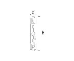 DURALAMP&reg; HDI-TS Halogen-Metalldampf - 150W/4200/NDLK | 12700lm | RX7s | 95+-15V | Klare R&ouml;hre