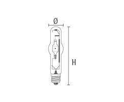 DURALAMP&reg; HDS Hochdruck-Natriumdampflampe - Elliptisch - 70W/2000K | 6400lm | E27 | 90+-15V | Matt elliptische