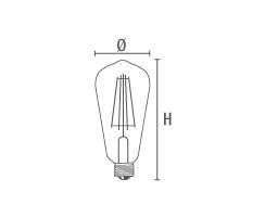 DURALAMP&reg; HDS Hochdruck-Natriumdampflampe - Elliptisch - 100W/2000K | 9500lm | E27 | 100+-15V | Matt elliptische