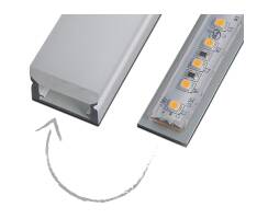 DURALAMP LED Profil PRINTC-G | Bodeneinbau | 1m | 31x63mm | Aluminium | inkl. PMMA Profil für LED Detailbild 0