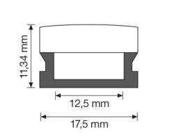 DURALAMP LED Profil PRINTC-G | Bodeneinbau | 1m | 31x63mm...