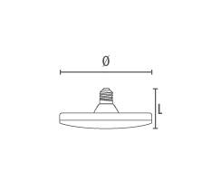 DURALAMP TENDERERA LED Tellerleuchte - 20W/6000K | 1880lm | 180° | E27 | 220-240V | Kaltlicht Detailbild 5