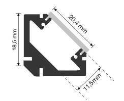 DURALAMP LED Eckprofil IP68 1m - 5 St&uuml;ck Detailbild 0