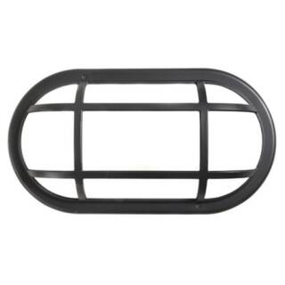 DURALAMP BULKHEAD T&O IP65 oval Gitter schwarz | schwarz Detailbild 0