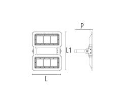 DURALAMP® PANTH SL2 IP65 - LED Strahler / Flutlicht - 200W/4000K  | 20000lm | 100x60° | IP65