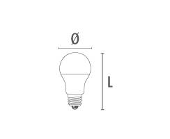 DURALAMP® DECO LED A60 EVO - 12W/2700K | 1055lm | 220° | E27 | 220-240V | Warmweiß | DIMMBAR