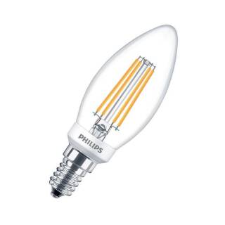 Philips LED CL LEDcandle B35 DIM 5-40W/827 E14 470lm klar 300° dimmbar